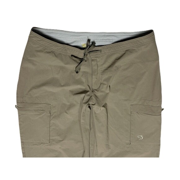 Mountain Hardware Womens Size 10 Hiking Outdoor Trail Pant Beige UPF 50 Stretch - Picture 2 of 7